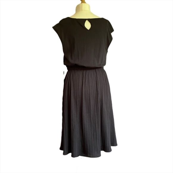 0190 Vertigo Cap Sleeve Black Party/Cocktail Dress Size L Nee - Picture 4 of 12